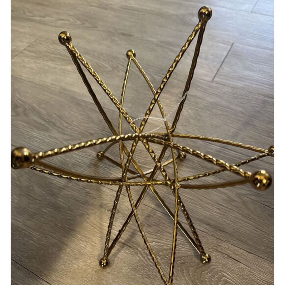 Decorative Metal Star Sculpture 11.5 x 13"approx in Home Office Table Gold Decor - Picture 2 of 2